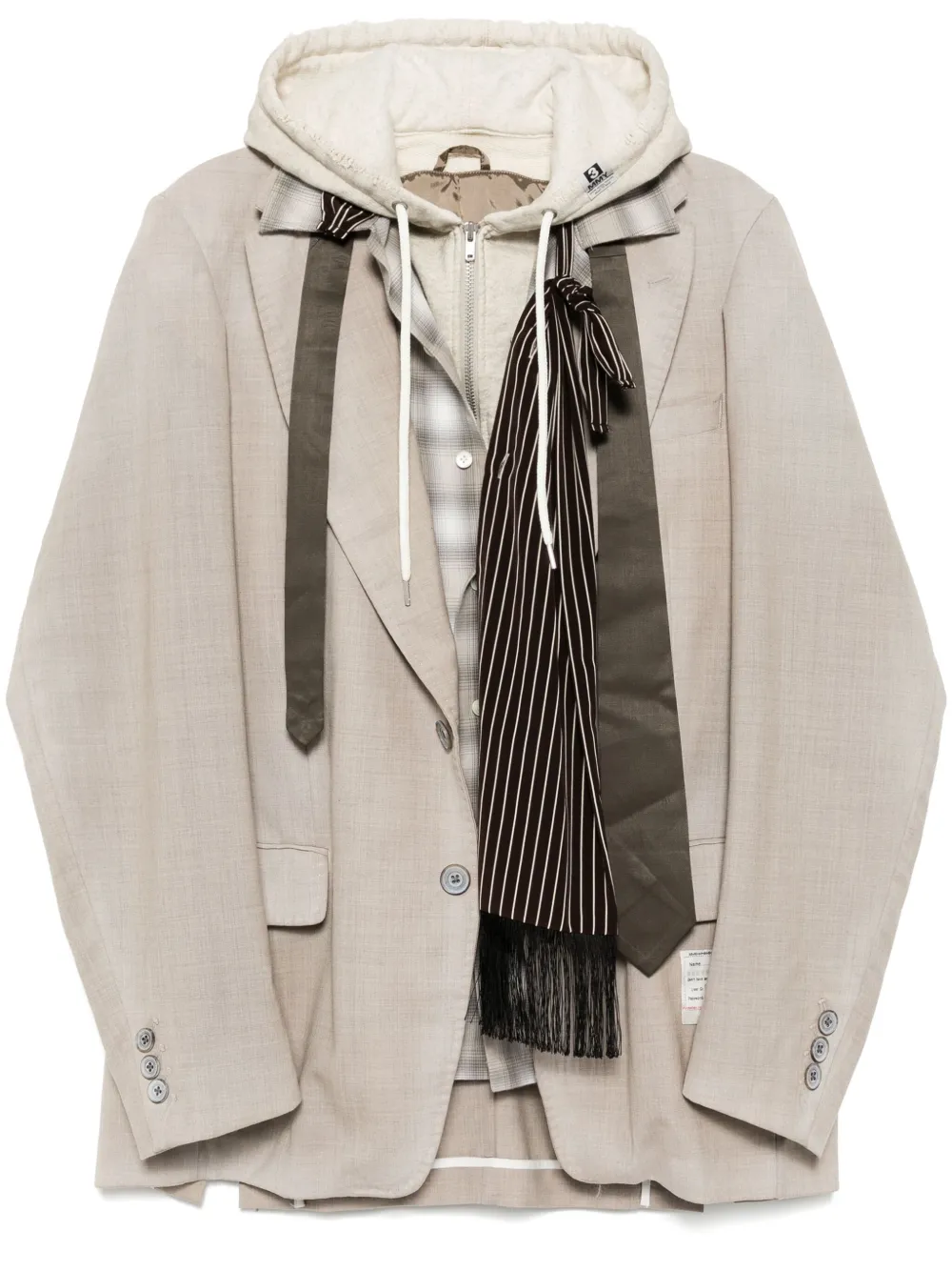 

Многослойный пиджак Maison Mihara Yasuhiro, нейтральный