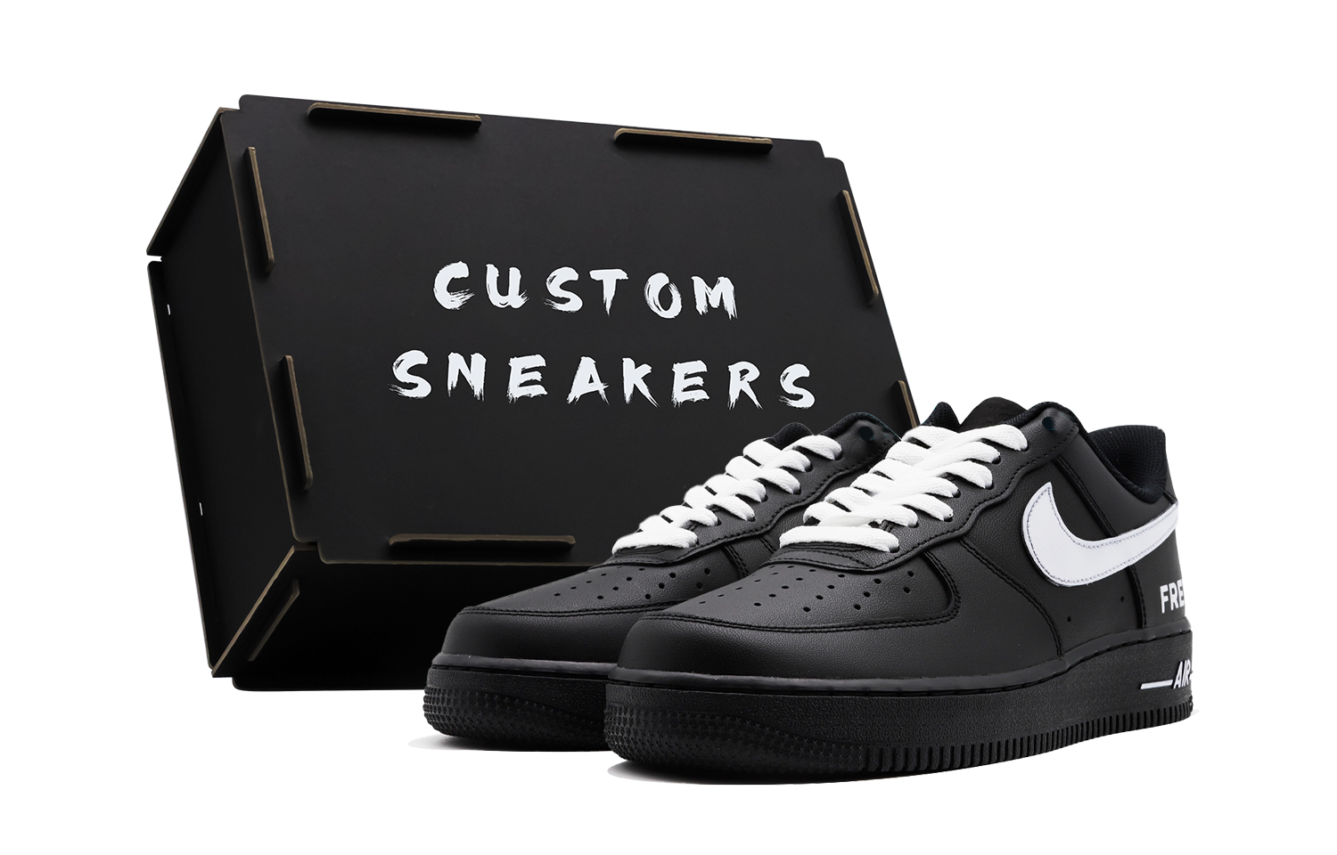 

Кроссовки Nike Air Force 1 Skateboard Shoes Unisex Low-Top Black White, Черный, Кроссовки Nike Air Force 1 Skateboard Shoes Unisex Low-Top Black White