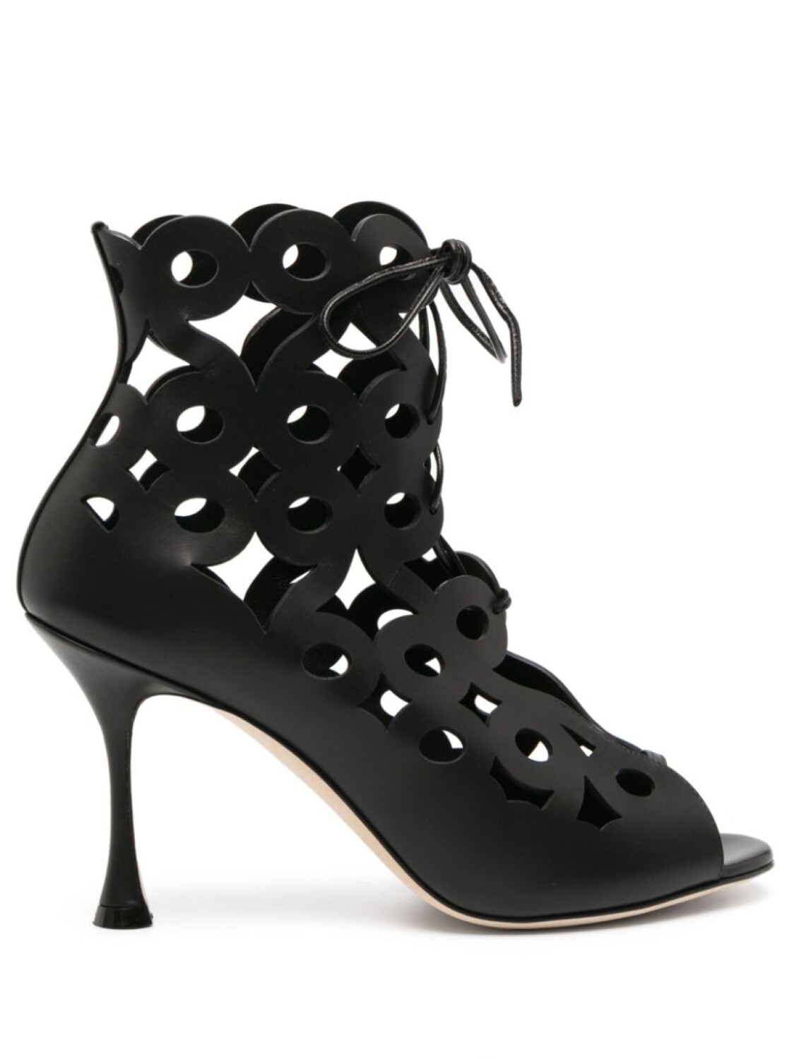 Manolo Blahnik ботильоны Taralo 90 с вырезами, черный