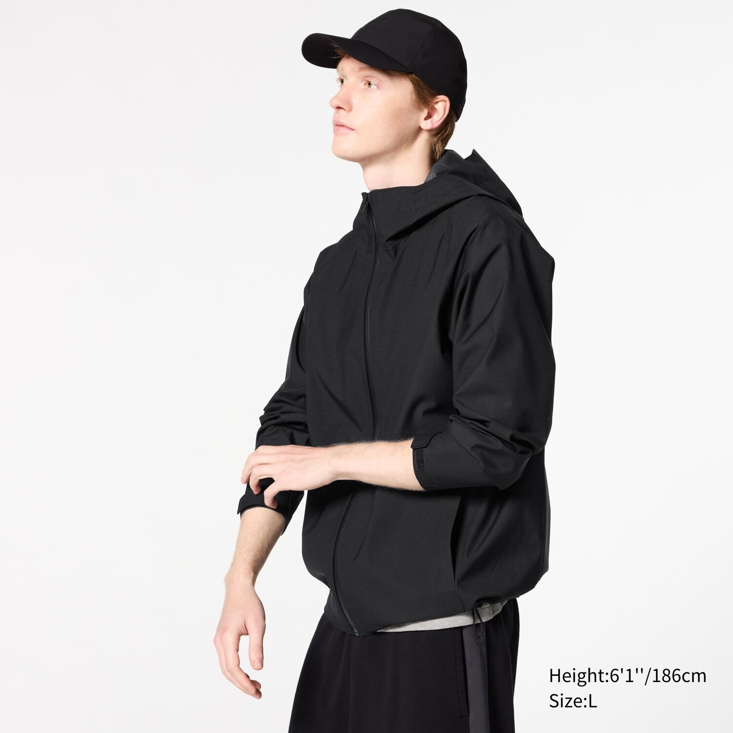 

Ветровка BLOCKTECH 3D с капюшоном UNIQLO, черный