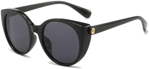 

Винтажные солнцезащитные очки для женщин, круглые женские солнцезащитные очки с градиентным линзовым покрытием, мужские очки с защитой от УФ-излучения UV400 MTZJH, Black Gray