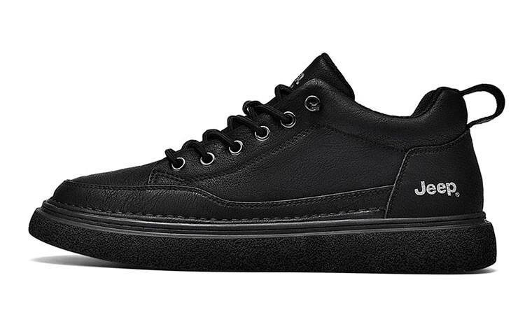 

Кроссовки Jeep Skateboarding Shoes Men Low-top Black, черный