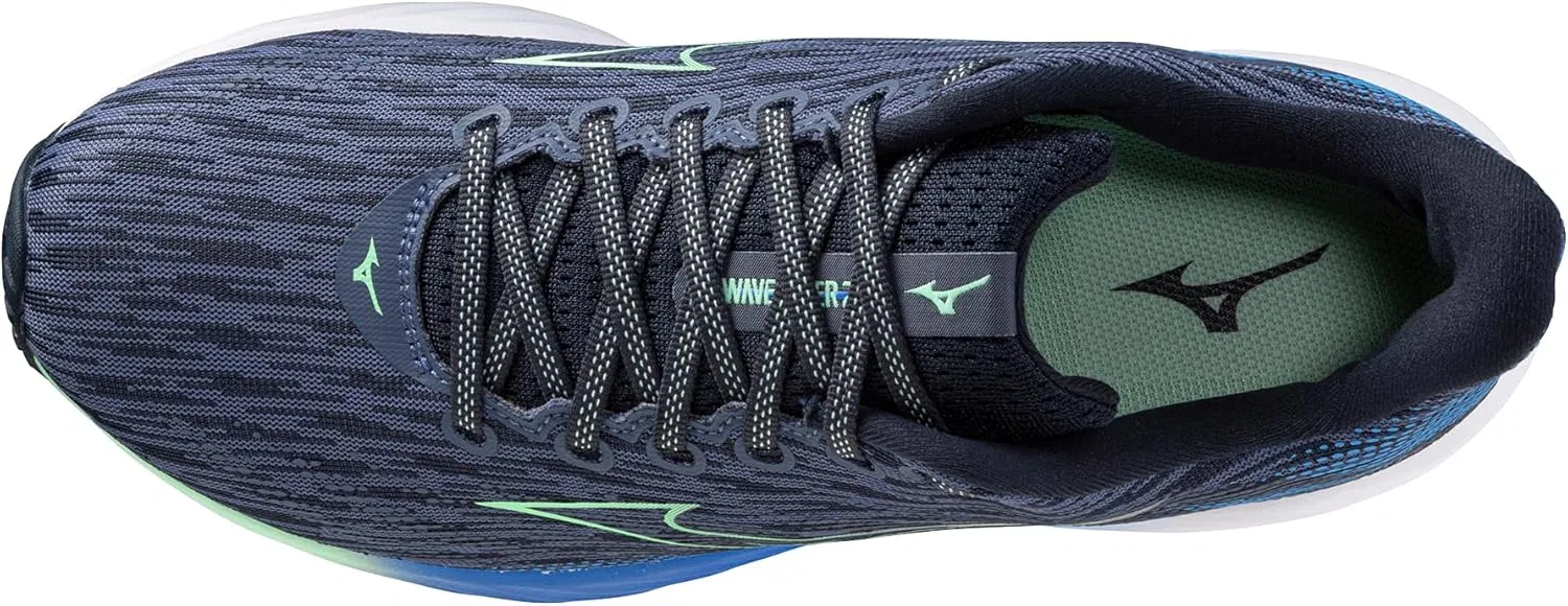 Мужские беговые кроссовки Mizuno Wave Rider 28, Vintage Indigo Neo Mint — фото 4