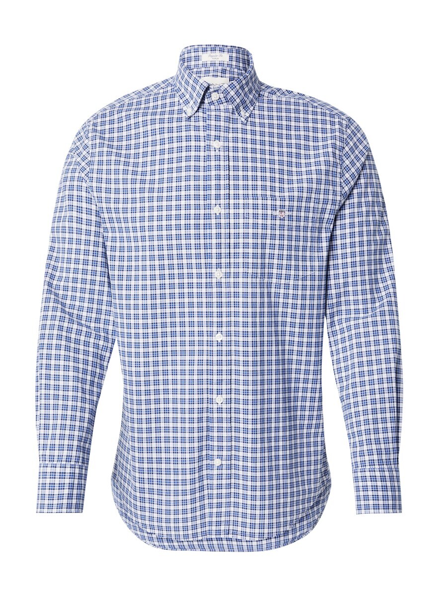 

Клетчатая рубашка GANT Regular fit Button Up Shirt, синий/светло-синий