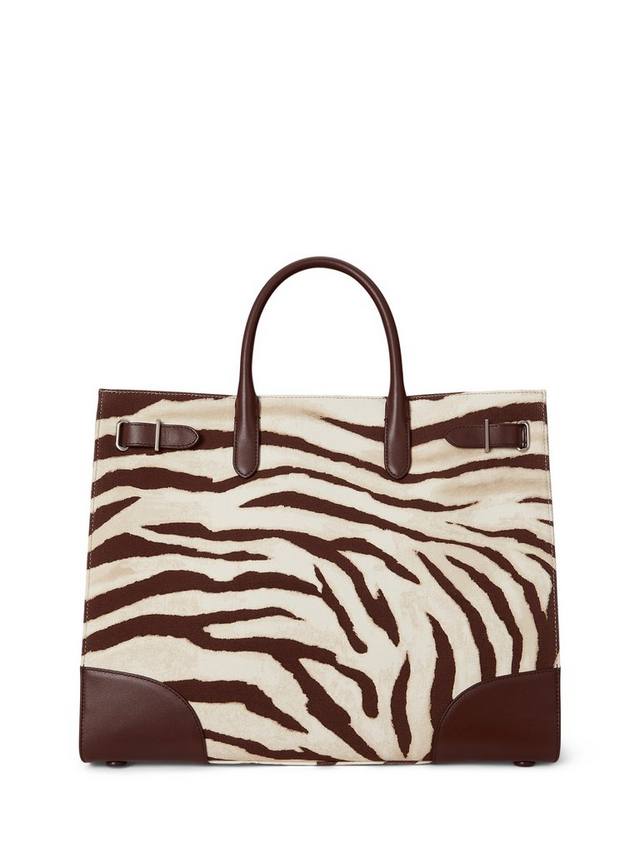 

Сумка-тоут Lauren Devyn с принтом зебра Ralph Lauren, Zebra/Dark Hickory