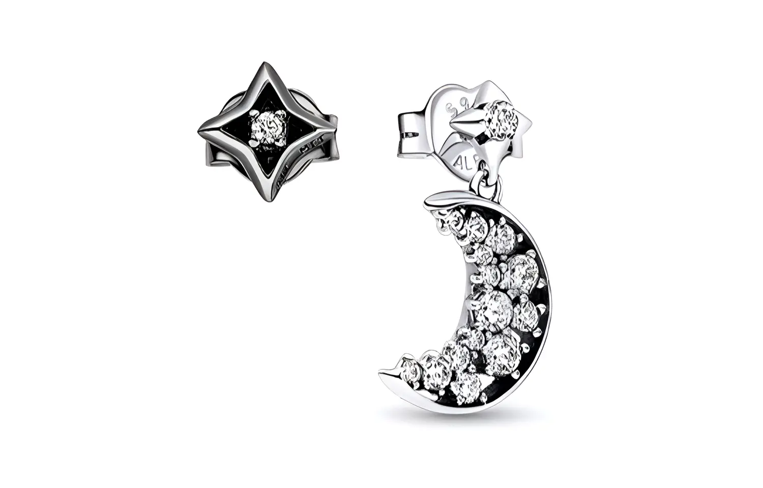 

Pandora Родированные серьги-гвоздики женские серебряные