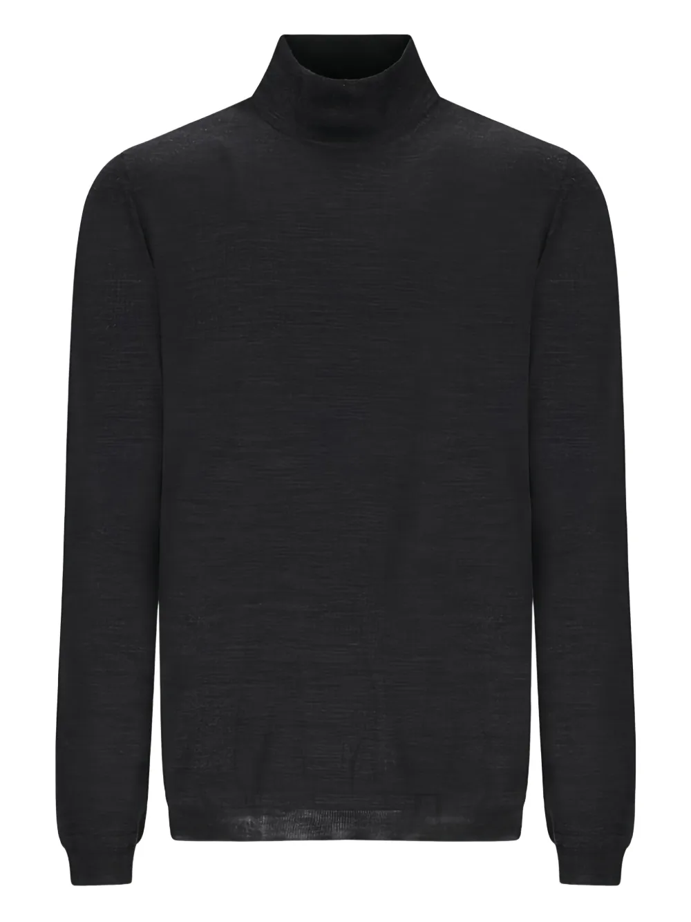 

Вязаный свитер с рубчатой (ребристой) горловиной-стойкой GOES BOTANICAL, черный