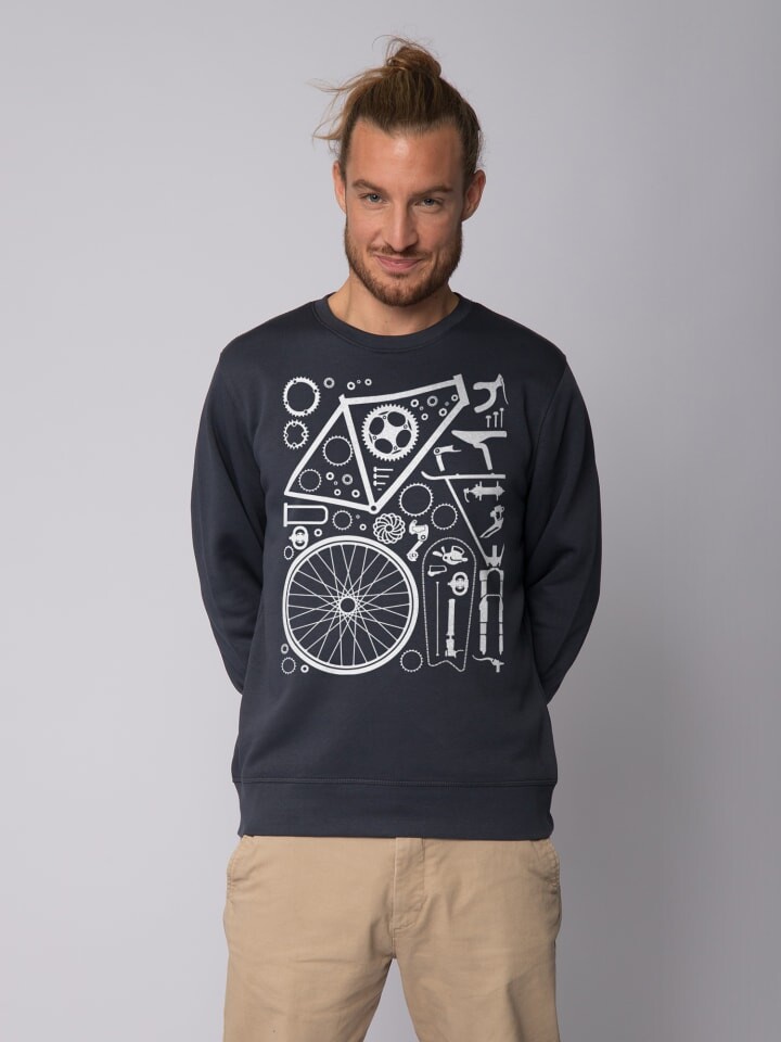 

Толстовка wat Apparel Fahrradteile, цвет india ink grey