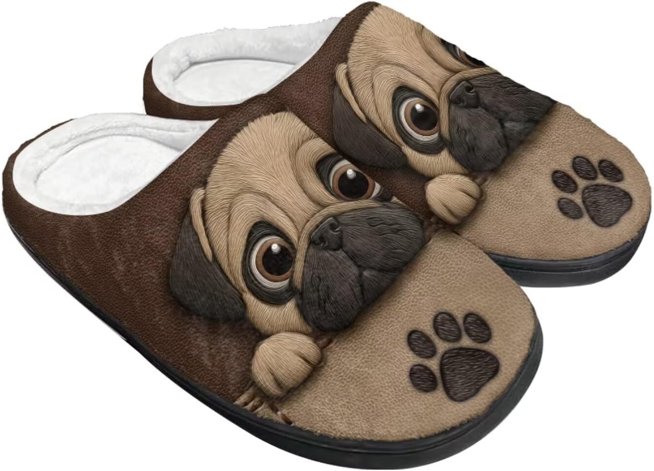 

Зимние пушистые тапочки для женщин и мужчин, мягкие и удобные тапочки, противоскользящие домашние тапочки для ходьбы Wanzuoeng, коричневый