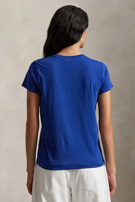 Футболка с коротким рукавом хлопковый джерси Polo Ralph Lauren, синий — фото 2