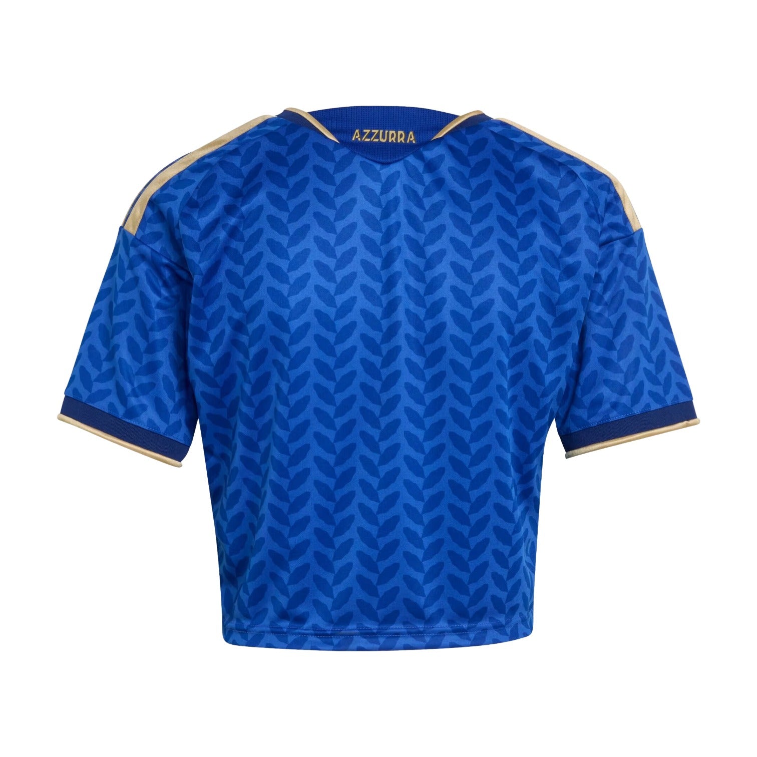 (WMNS) Укороченная домашняя футболка Adidas сборной Италии, размер 26, цвет «Bold Blue» — фото 2