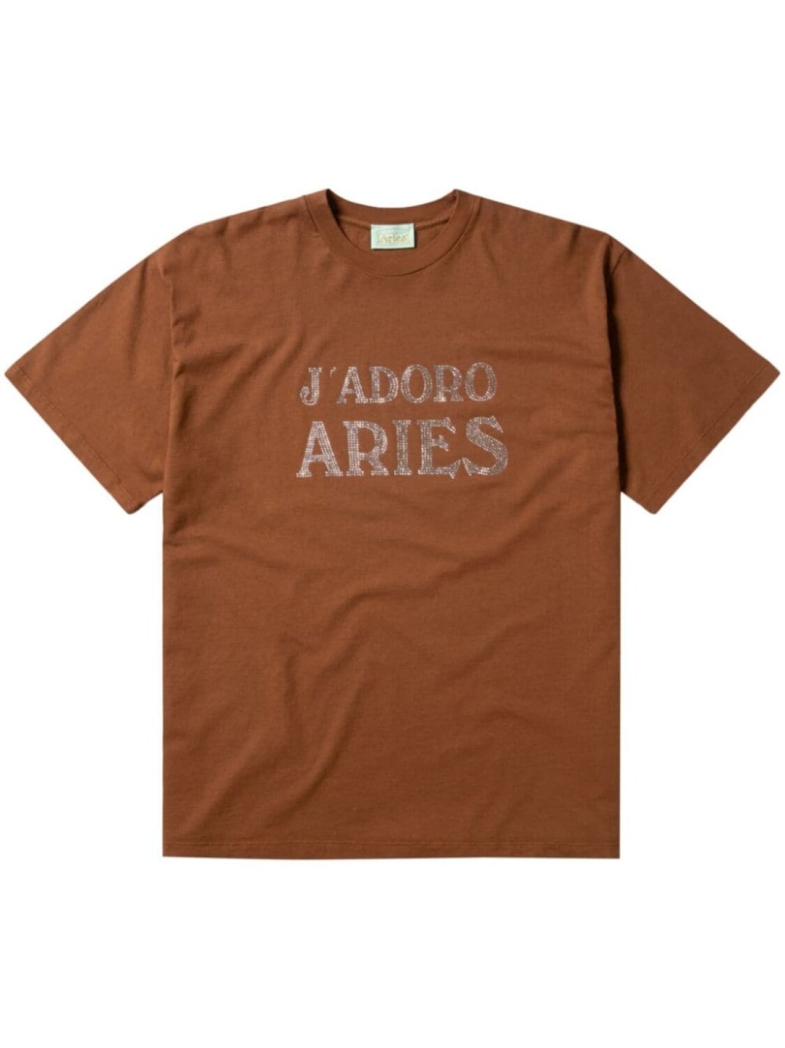 

Aries футболка с декорированным логотипом, коричневый