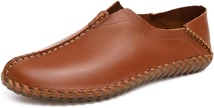 

Мужские туфли повседневные кожаные мужские слипоны, размеры 39-48 Sfwarmart, светло-коричневый