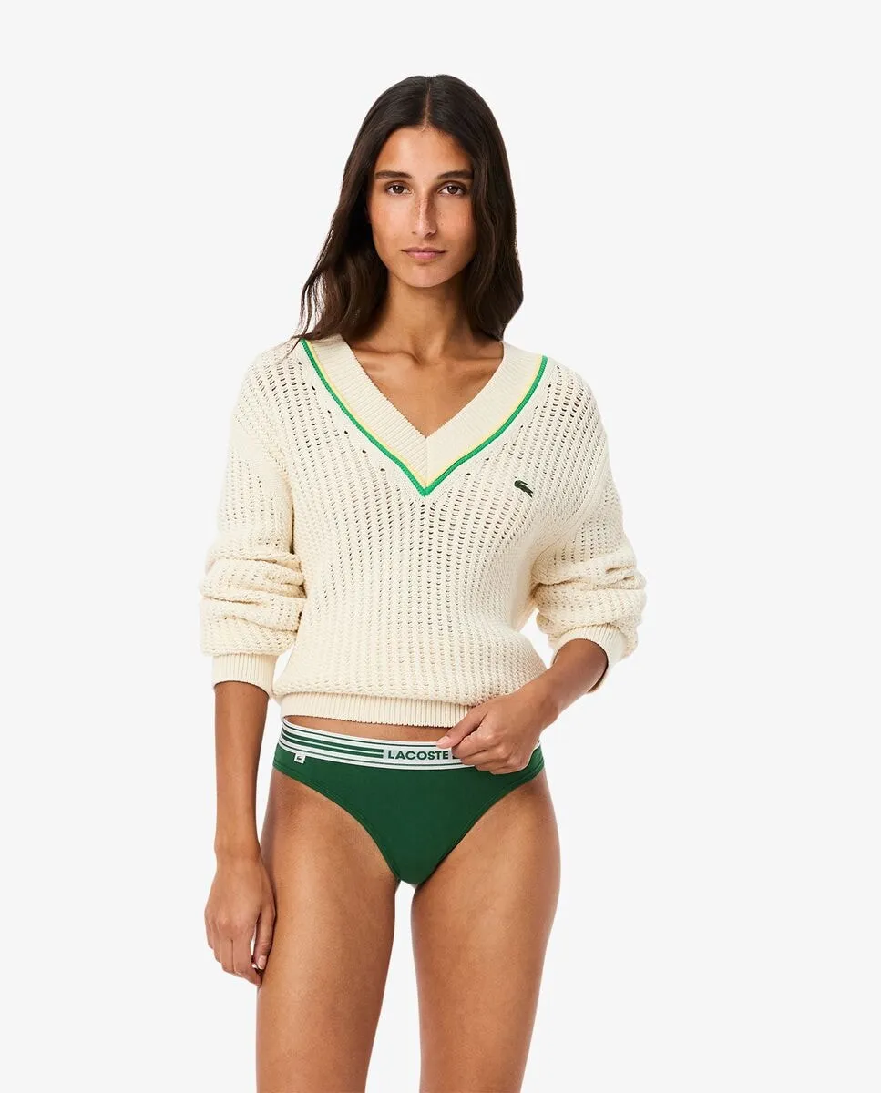 

Женские стринги Lacoste, зеленый