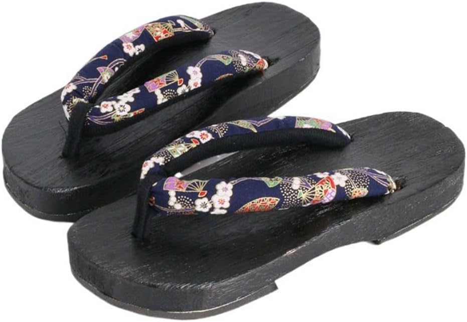 

Мужские и женские шлепанцы, японские традиционные клогги Geta, сандалии Geta, деревянные клогги, противоскользящие шлепанцы (Размер: EU 42, Цвет: ЧерныйБ) Yczhd