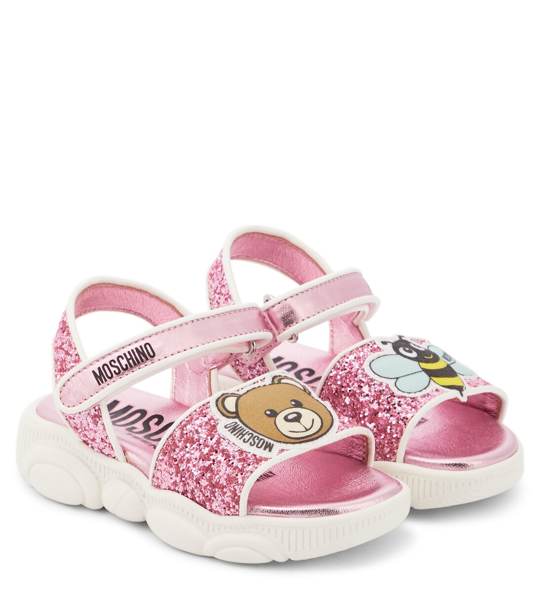 

Босоножки с блестками Moschino, розовый