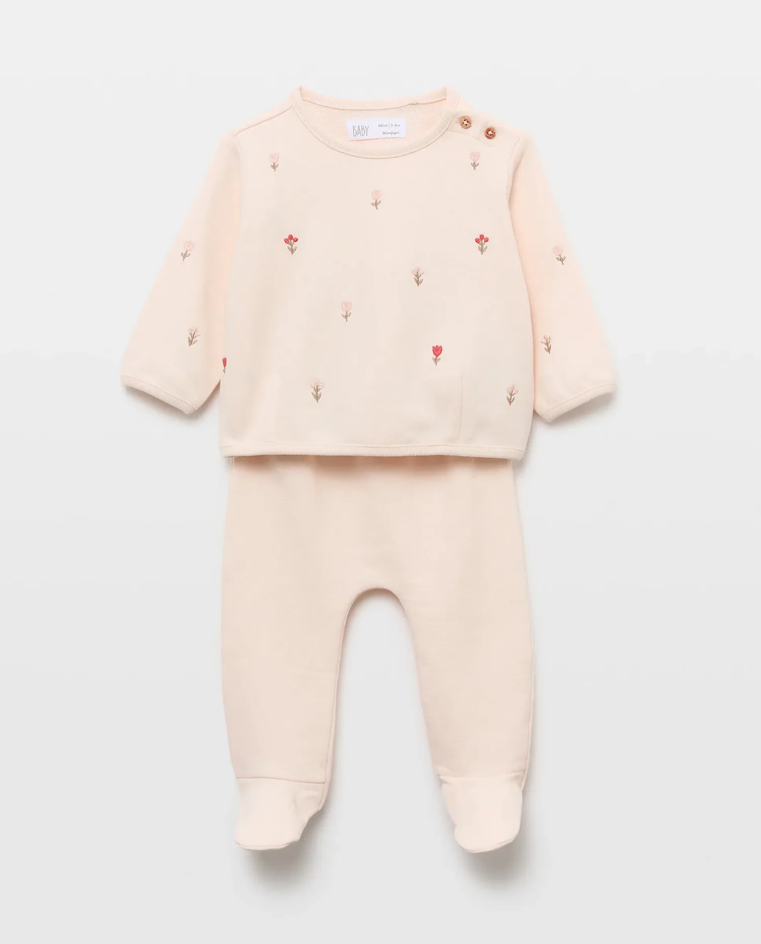 Набор из двух изделий из флиса с детской пелериной Baby El Corte Inglés, розовый