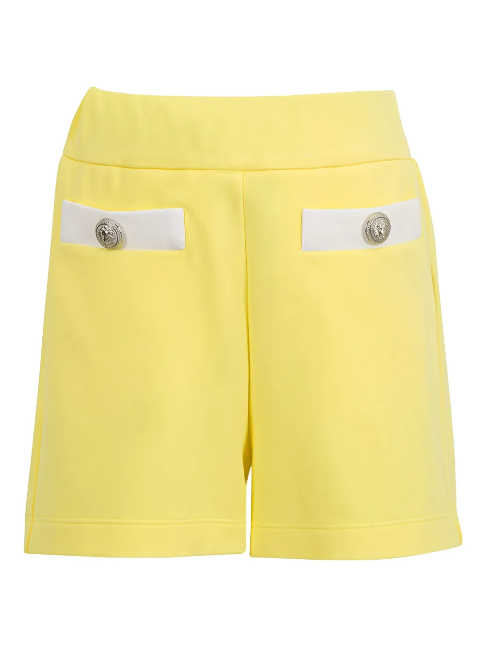 

Шорты с карманами, украшенными пуговицами Balmain Kids, желтый