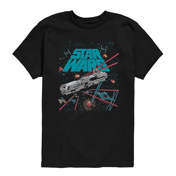 

Футболка с принтом Boys 8-20 ships distressed Star Wars, Black