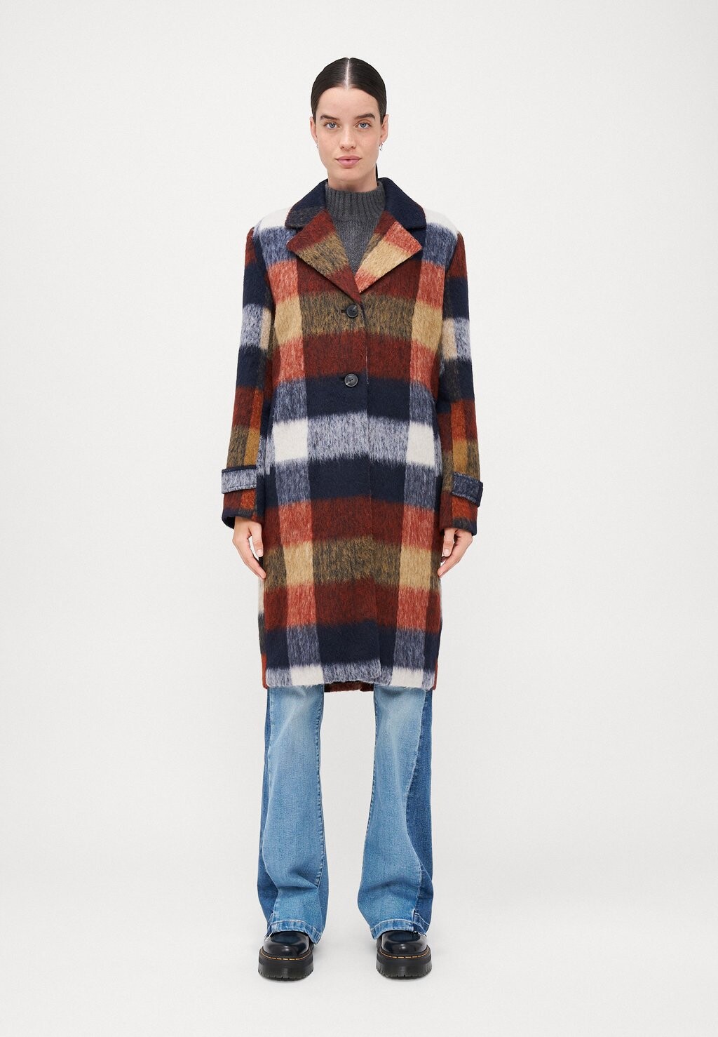 

Классическое пальто ONLALINA LIFE CHECK COAT ONLY Tall, оранжевый