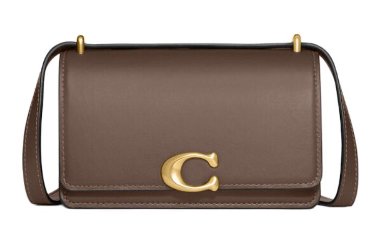 

Бандитская Кожаная Сумка Через Плечо Маленького Размера для Женщин Темный Лаймово-Серый COACH