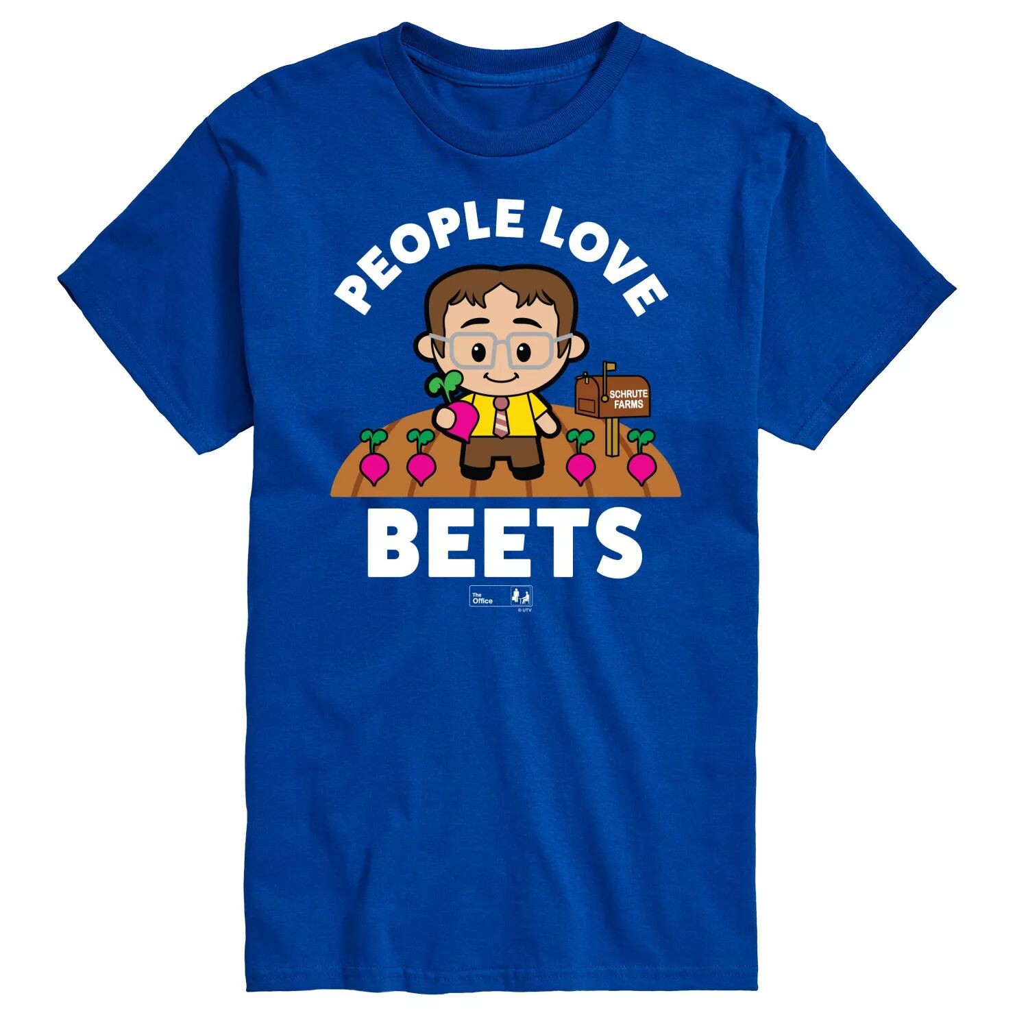 

Футболка с рисунком Big & Tall The Office People Love Beets, Blue Licensed Character, синий