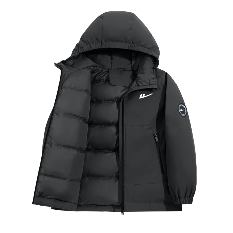Детская пуховая куртка с капюшоном Moderate Down Jacket Moderate WARRIOR, оранжевый/оранжевый красный logo+round logo on left sleeve with hook-and-loop k — фото 2