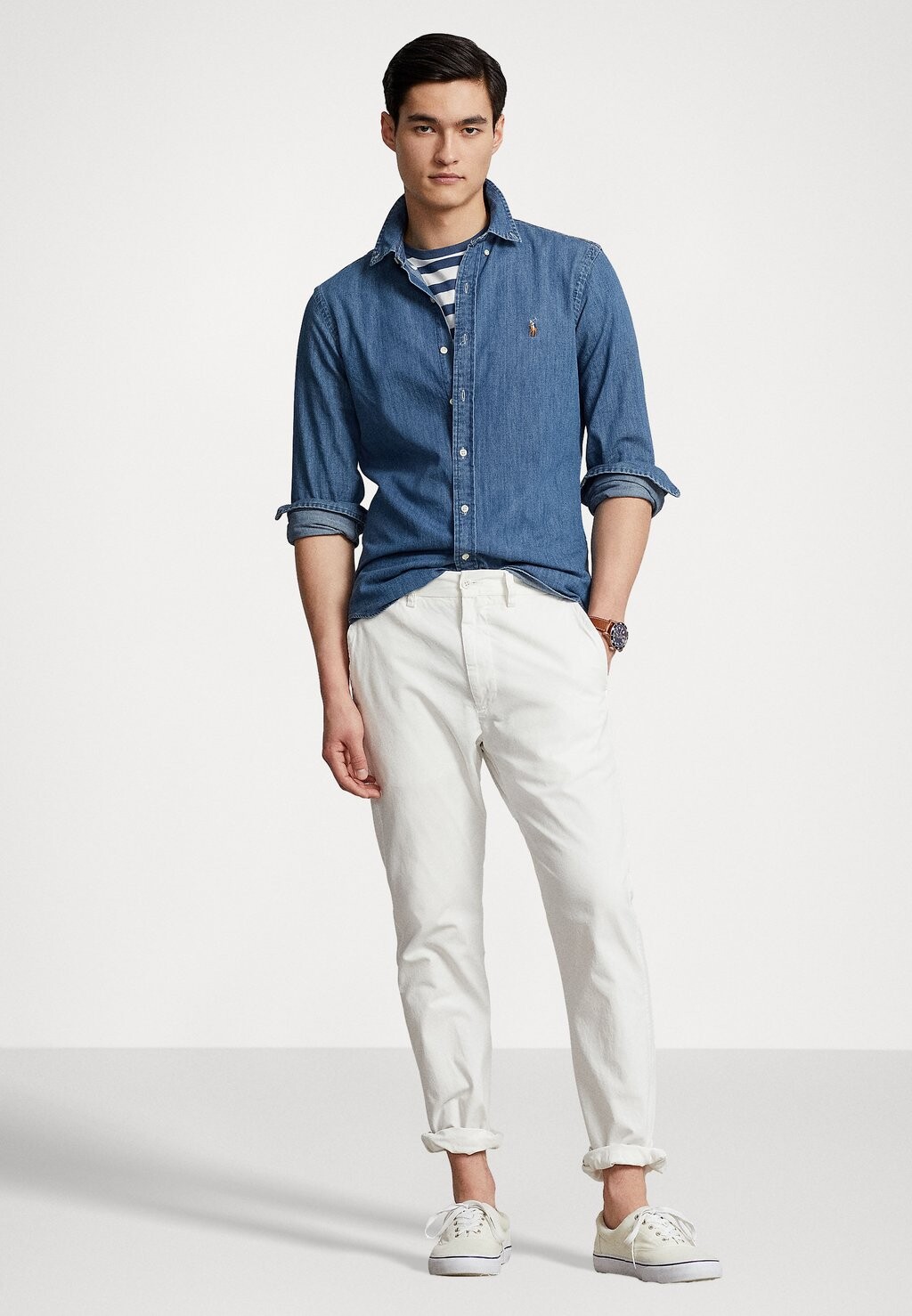 Рубашка SLIM FIT SHIRT Polo Ralph Lauren, темный цвет — фото 2