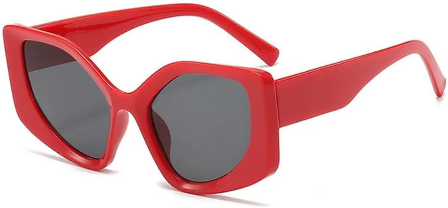 

Солнцезащитные очки LVTFCO в винтажной оправе "кошачий глаз" с большой оправой, для женщин и мужчин, ретро-очки с многоугольными линзами для мужчин и женщин, 2