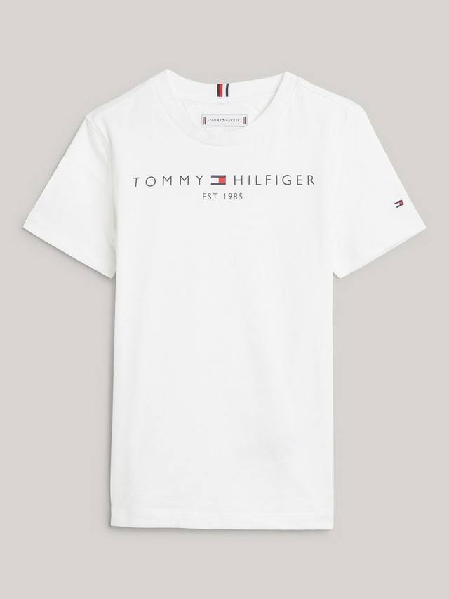 Детская футболка Essential с логотипом из органического хлопка Tommy Hilfiger, White — фото 3