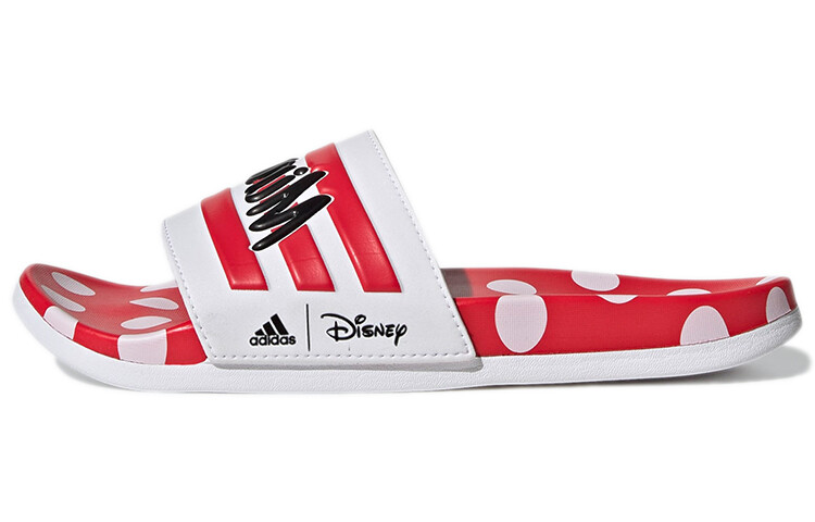 Шлепанцы Adilette Series женские белые/красные Adidas