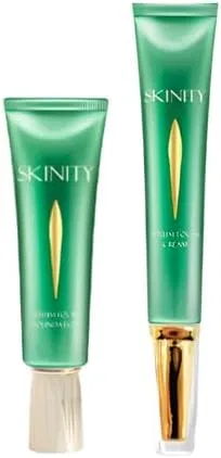 Набор крем и тональный крем Skinny Serum Focus с ниацинамидом и гиалуроновой кислотой 22 г + 25 г