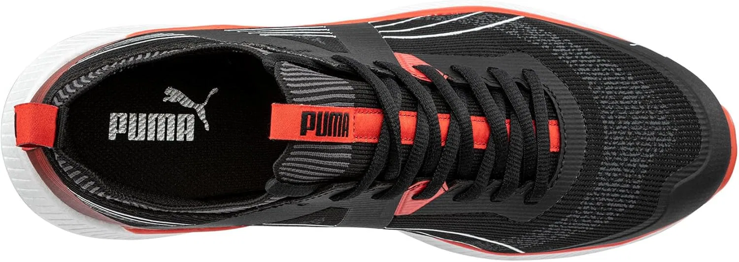 Мужские защитные кроссовки PUMA Turbo Low S1PS ESD с защитным носком, противоскользящим покрытием, легкие, Black Red — фото 3