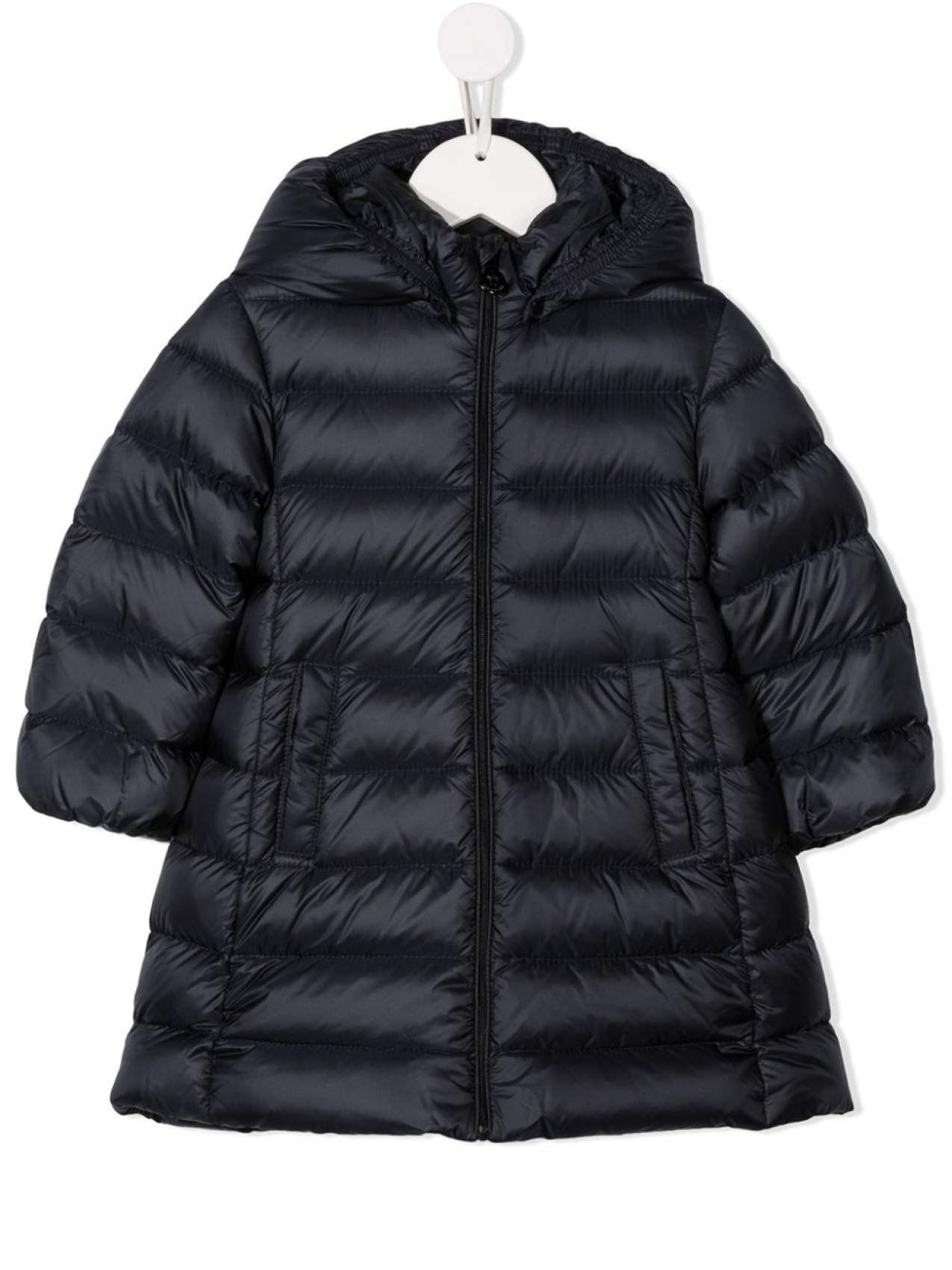 

Moncler Enfant пуховик с капюшоном, синий