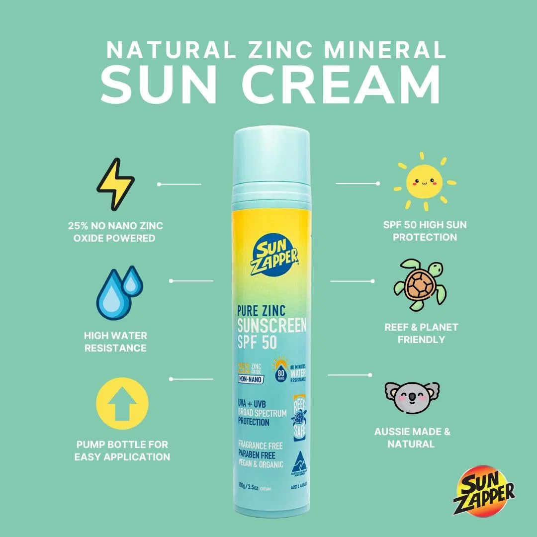 Минеральный солнцезащитный лосьон Sun Zapper Pure Zinc SPF 50 Sun Zapper — фото 2