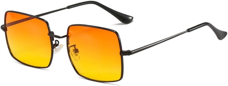 

Мужские солнцезащитные очки в винтажном металлическом стиле, женские солнцезащитные очки в стиле ретро для путешествий с защитой от УФ-излучения UV400 LANGSER, C3black-orangeyellow