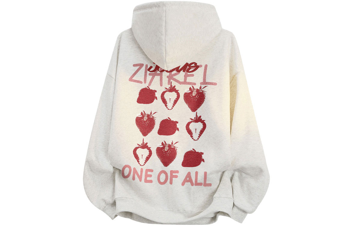 

Толстовка Unisex Hooded Moderate Heavyweight ZIAREL, белый heather серый