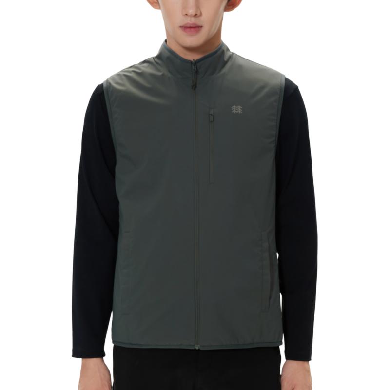 

Мужской жилет с воротником-стойкой, средней жесткости, другие Kolon Sport, темный зеленый