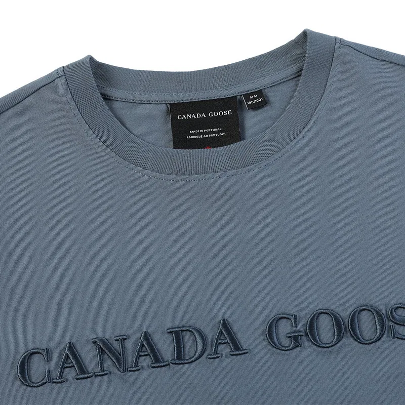 Футболка Canada Goose темно-синяя — фото 4