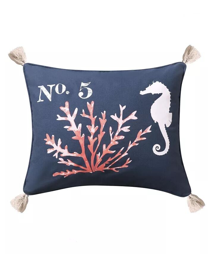 

Декоративная подушка Bakio Coastal Escape Coral, 14 x 18 дюймов Levtex, синий