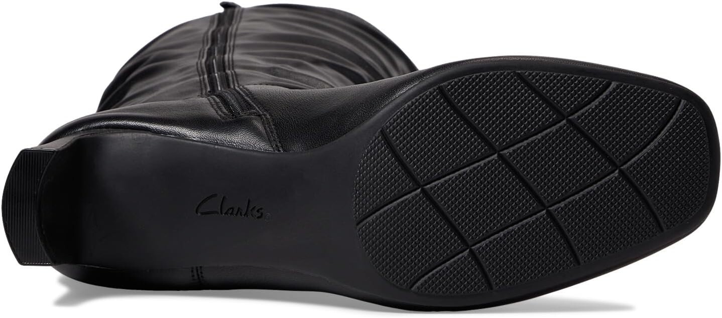Сапоги женские Clarks Kyndall Rise высокие на каблуке, черный — фото 3
