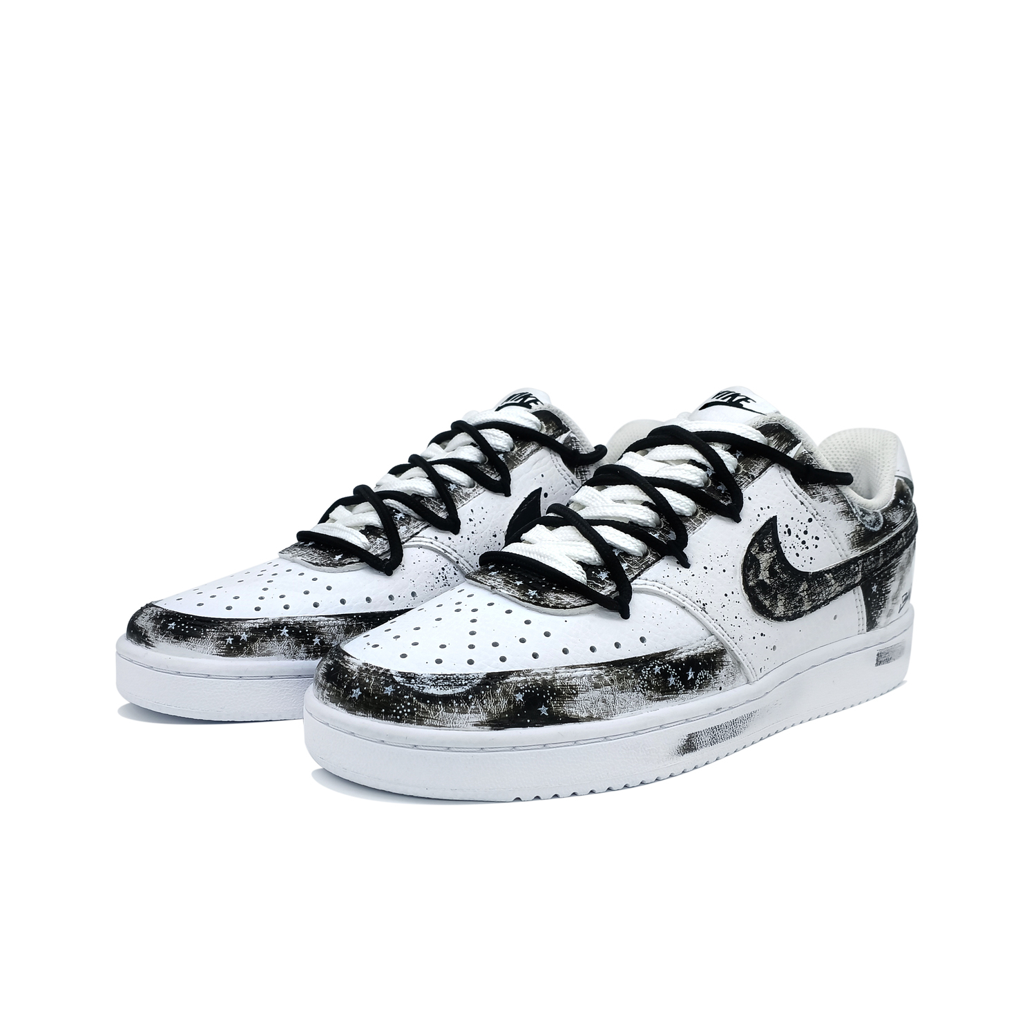 Кроссовки Nike Court Vision 1 Low мужские черно-белые — фото 3