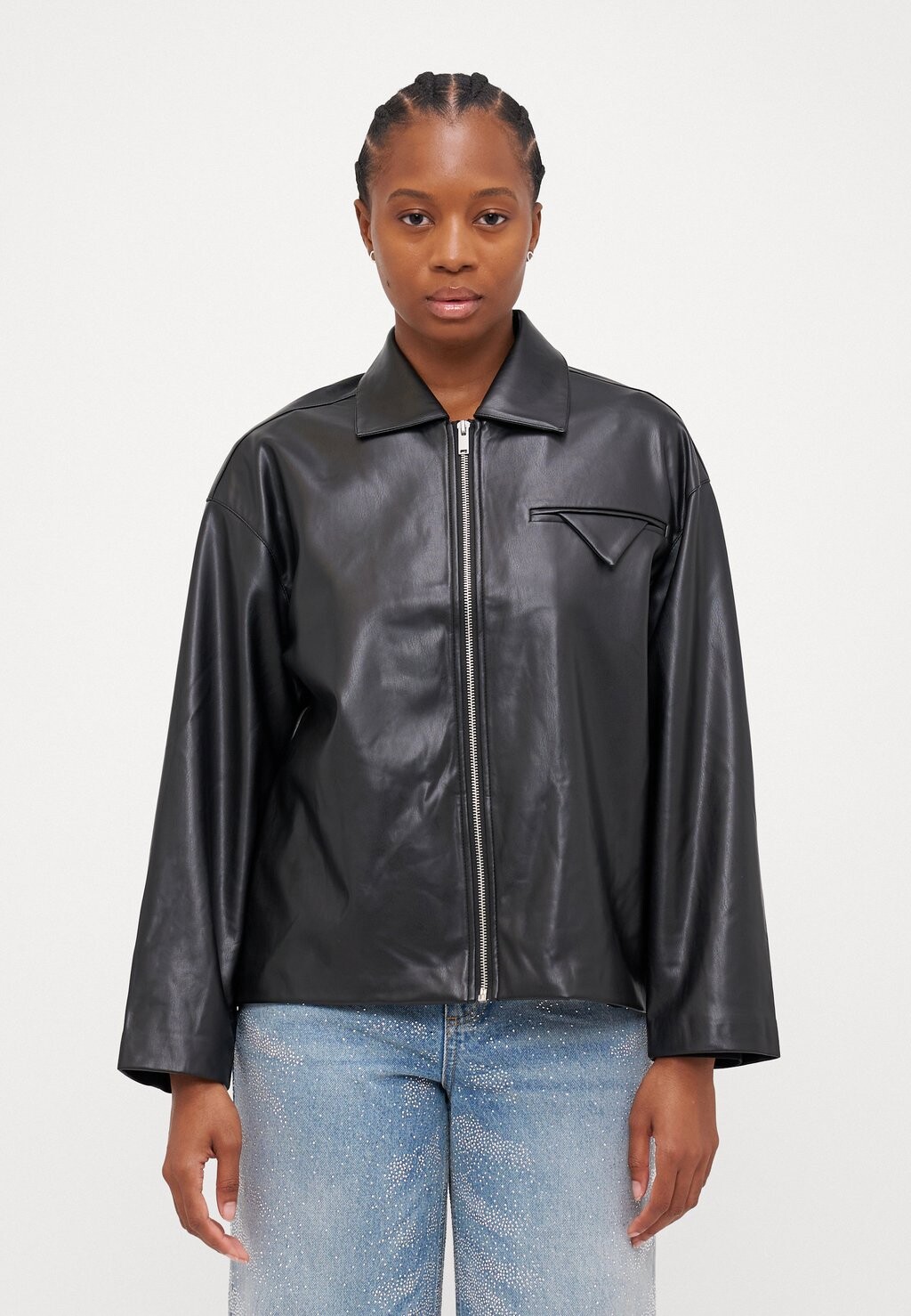 

Куртка из искусственной кожи ONLEMILY JACKET ONLY Petite, черный
