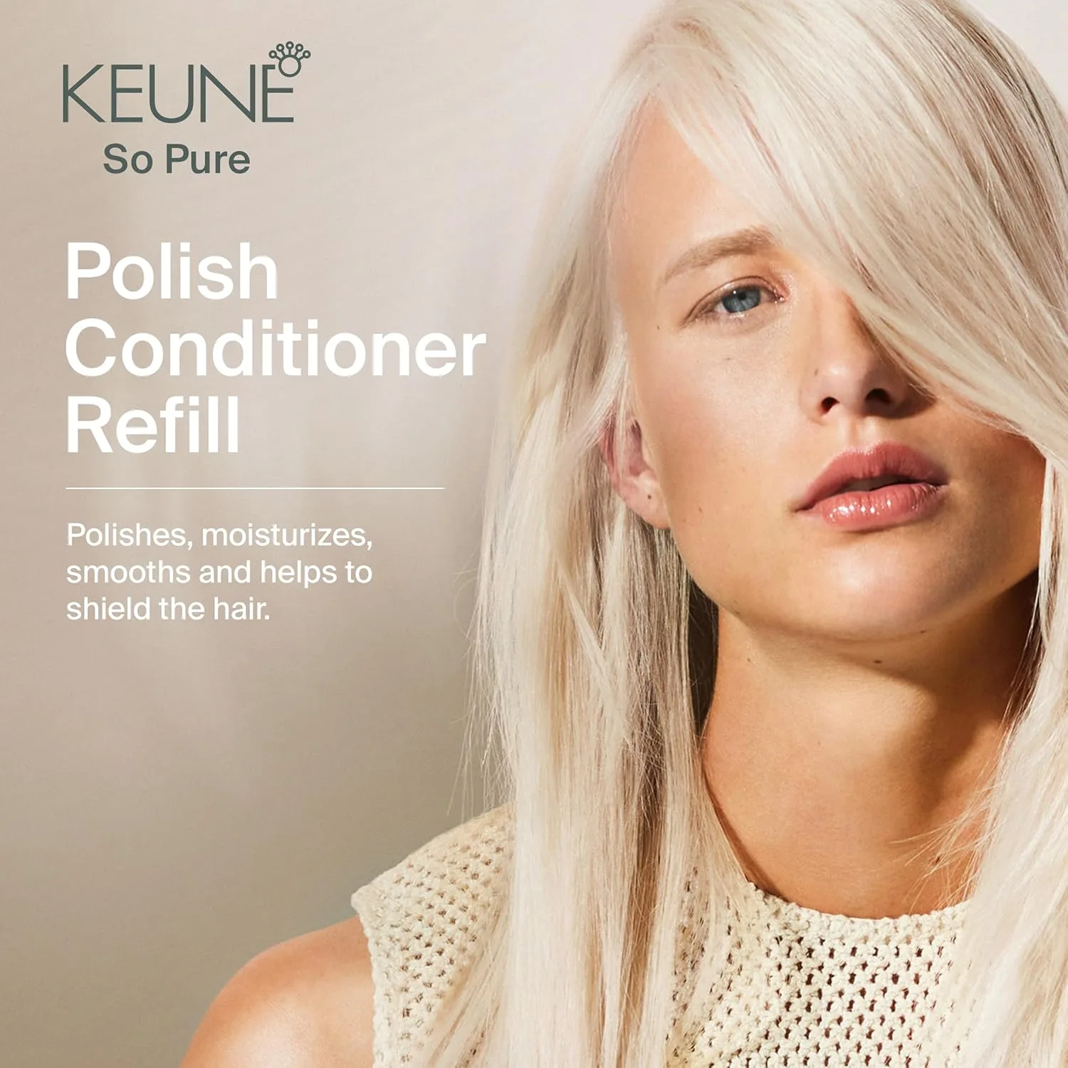 Сменный блок кондиционера для ногтей KEUNE So Pure Polish, формула против пушистости и разглаживания, 13, 5 жидких унций — фото 2