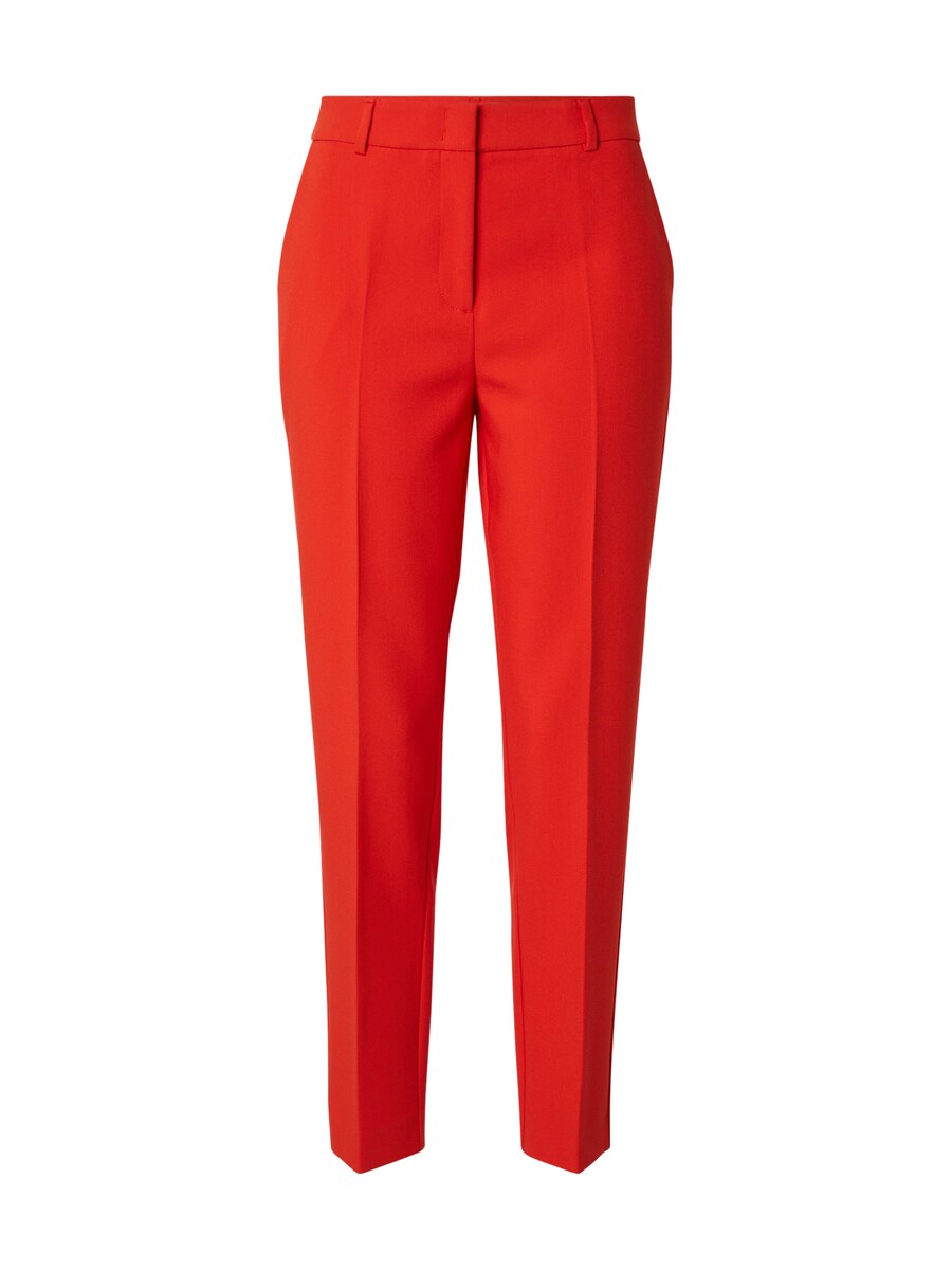 

Зауженные плиссированные брюки COMMA, оранжево-красный