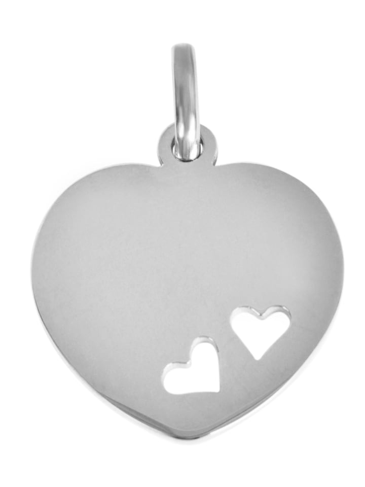 

Adeliás Женский кулон - кулон в форме сердца из нержавеющей стали серебристого цвета с гравировкой