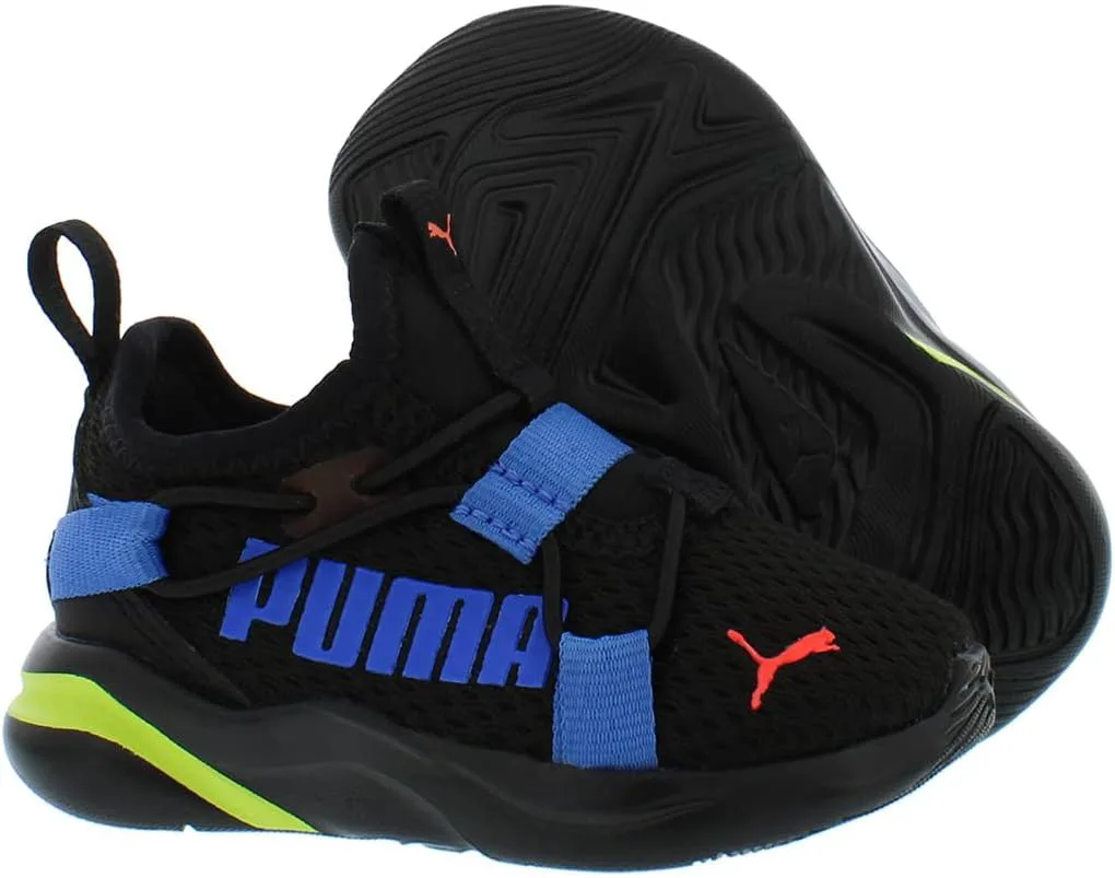 Кроссовки PUMA для мальчиков Rift Slip On с принтом по всей поверхности, черный/синий — фото 3