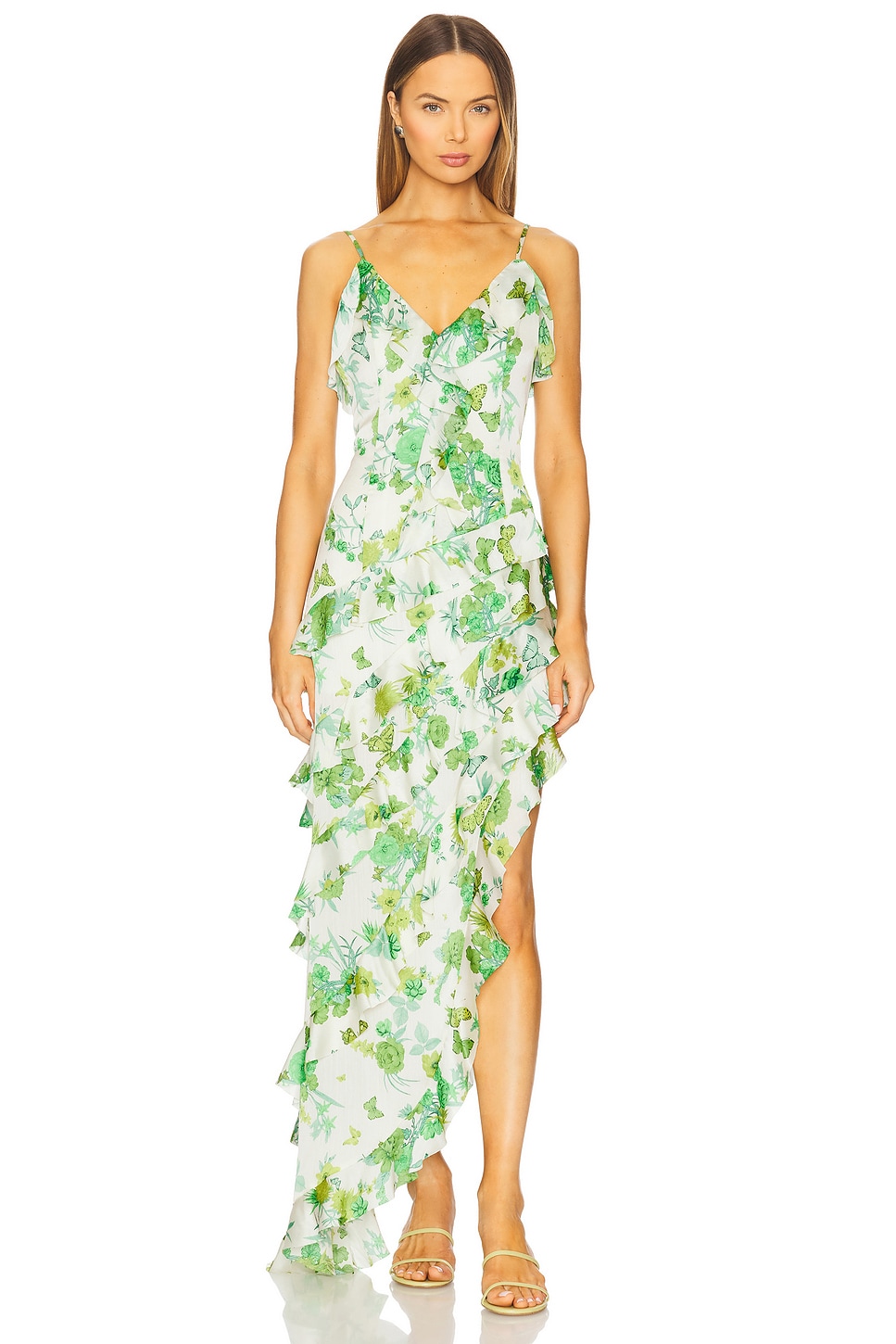

Асимметричное макси-платье Tess от Elliatt, green multi