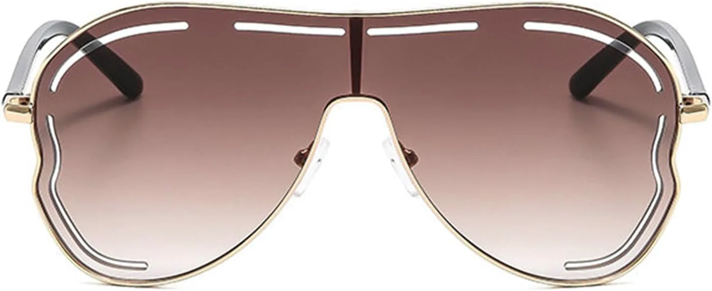 

Willochra — большие солнцезащитные очки-пилот для женщин, модные, в крупной оправе, цельные, овальной формы, в стильной металлической оправе, зеленые, C4