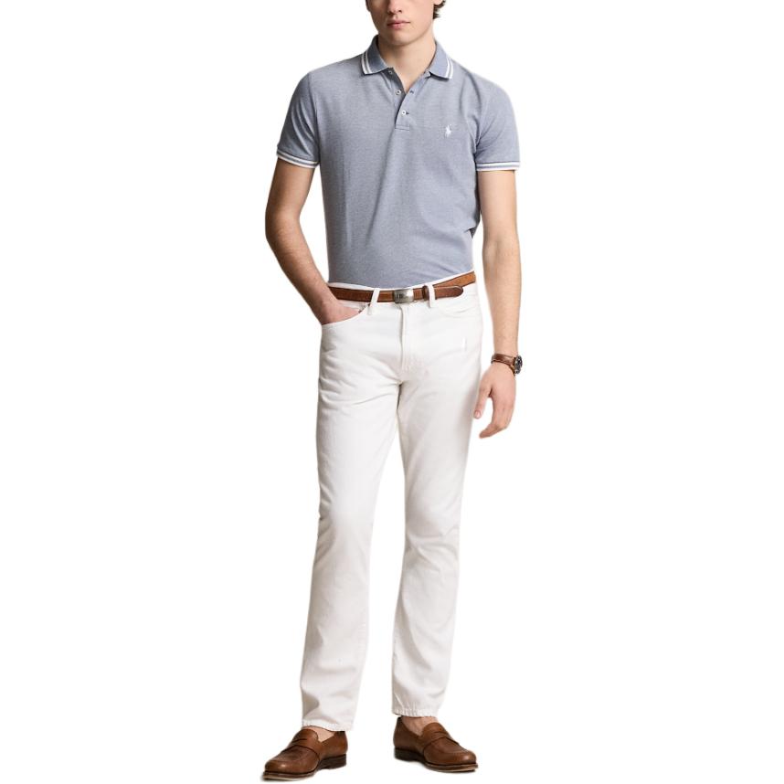 Polo Ralph Lauren Футболка-поло SS24 мужская поношенная Royal Blue — фото 4